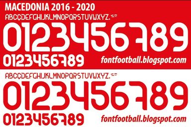Font Vector North Macedonia Euro 2020 2021 kit