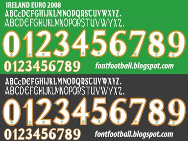 Font Vector Northern Ireland Euro 2008 kit
