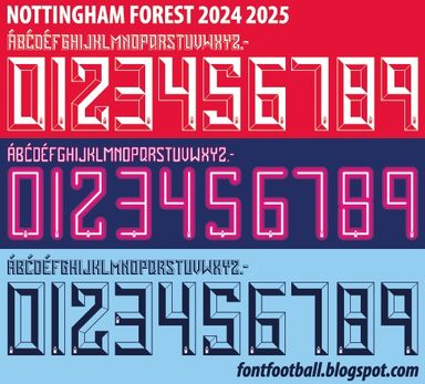 Font Vector Nottingham Forest 2024 2025 kit