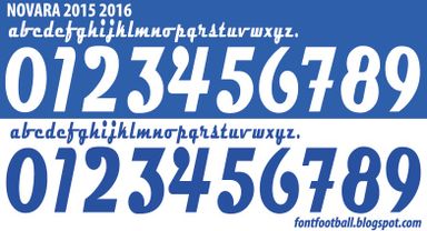 Font Vector Novara 2015 2016 kit