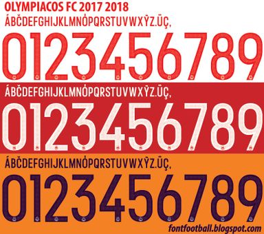 Font Vector Olympiakos FC 2017 2018 kit