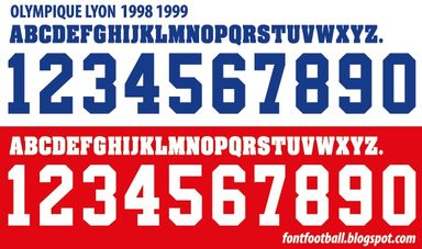 Font Vector Olympique Lyon Lyonnais 1998 1999 kit