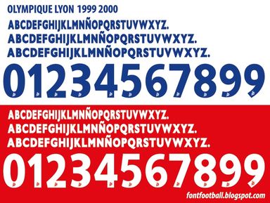Font Vector Olympique Lyon Lyonnais 1999 2000 kit