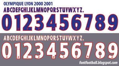 Font Vector Olympique Lyon Lyonnais 2000 2001 kit
