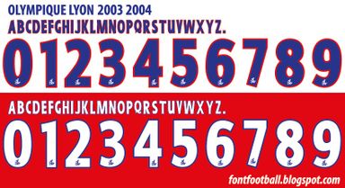Font Vector Olympique Lyon Lyonnais 2003 2004 kit