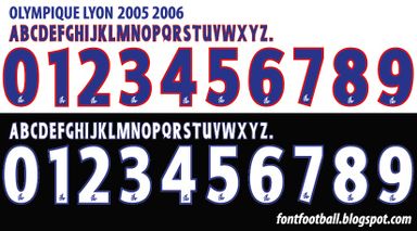 Font Vector Olympique Lyon Lyonnais 2005 2006 kit