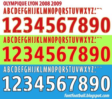 Font Vector Olympique Lyon Lyonnais 2008 2009 kit