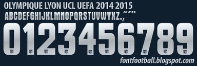Font Vector Olympique Lyon Lyonnais UCL 2014 2015 kit