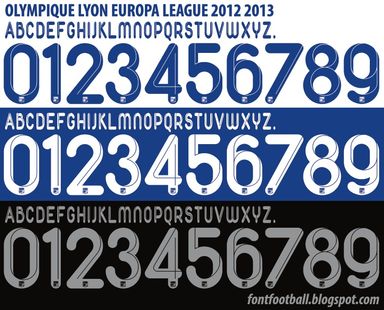 Font Vector Olympique Lyon Lyonnais Europa League 2012 2013 kit