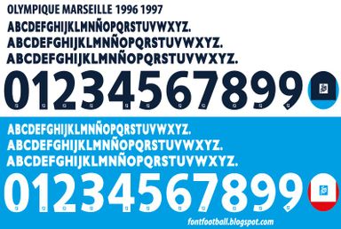 Font Vector Olympique Marseille 1996 1997 kit