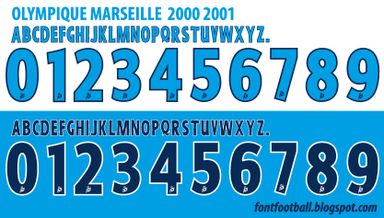 Font Vector Olympique Marseille 2000 2001 kit