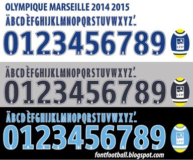 Font Vector Olympique Marseille 2014 2015 kit