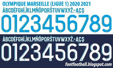 Font Vector Olympique Marseille Ligue 1 2020 2021 kit