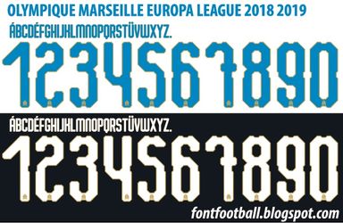 Font Vector Olympique Marseille Europa League 2018 2019 kit
