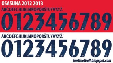Font Vector Osasuna 2012 2013 kit