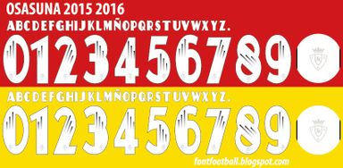 Font Vector Osasuna 2015 2016 kit
