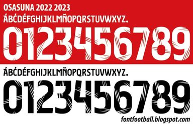 Font Vector Osasuna 2022 2023 kit