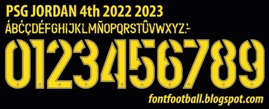 Font Vector PSG 4th Kit 2022 2023 kit