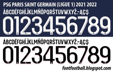 Font Vector PSG Ligue 1 2021 2022 kit