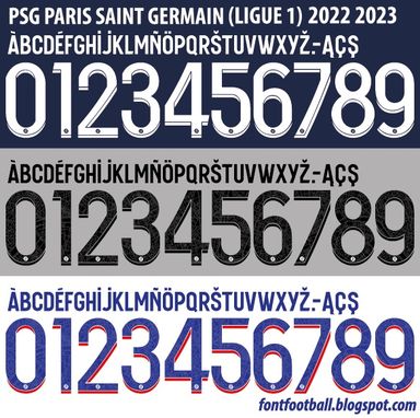 Font Vector PSG Ligue 1 2022 2023 kit