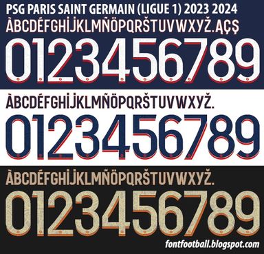 Font Vector PSG Ligue 1 2023 2024 kit