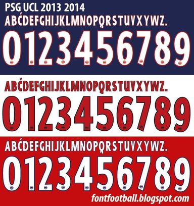 Font Vector PSG UCL 2013 2014 Shirt