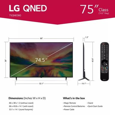 LG TV 75QNED80 - 75" QNED 4K Smart