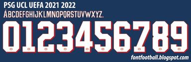 Font Vector PSG UCL 2021 2022 kit