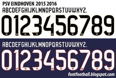 Font Vector PSV Eindhoven 2015 2016 kit