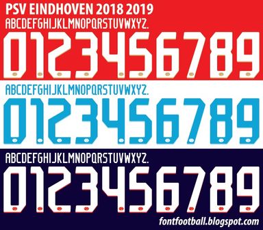 Font Vector PSV Eindhoven 2018 2019 Shirt