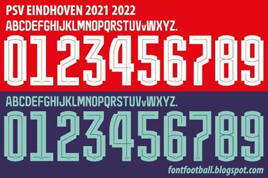Font Vector PSV Eindhoven 2021 2022 kit