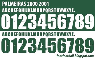 Font Vector Palmeiras 2000 2001 kit