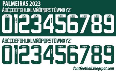 Font Vector Palmeiras 2023 kit