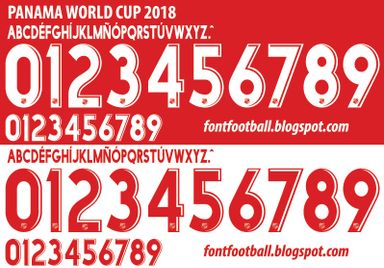 Font Vector Panama World Cup 2018 kit