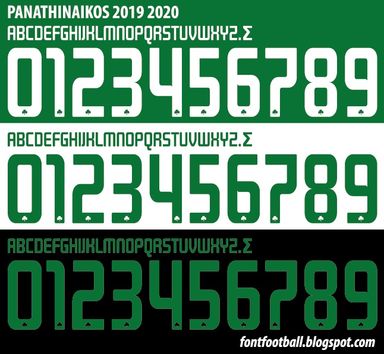 Font Vector Panathinaikos 2019 2020 kit