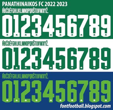 Font Vector Panathinaikos 2022 2023 kit