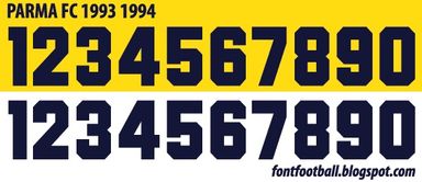Font Vector Parma 1993 1994 kit