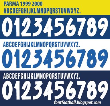 Font Vector Parma 1999 2000 kit
