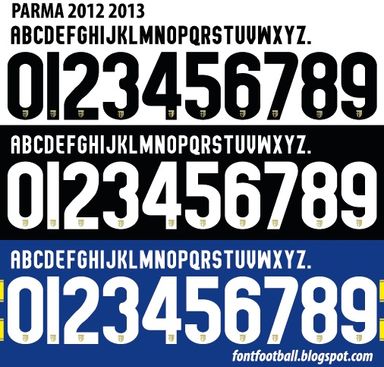 Font Vector Parma 2012 2013 kit