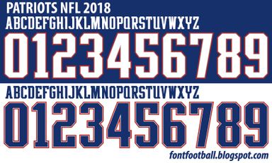 Font Vector New England Patriots NFL 2018 kit