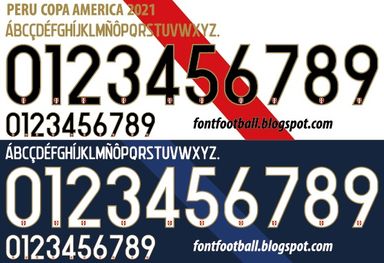 Font Vector Peru Copa America 2021 kit