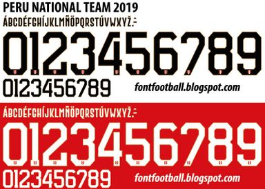 Font Vector Peru National Team 2019 kit