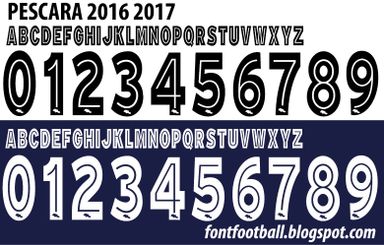 Font Vector Pescara 2016 2017 kit
