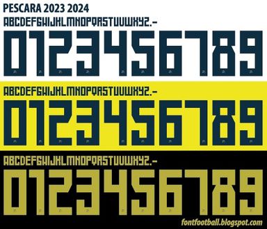 Font Vector Pescara 2023 2024 kit