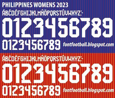 Font Vector Philippines Womens 2023 kit