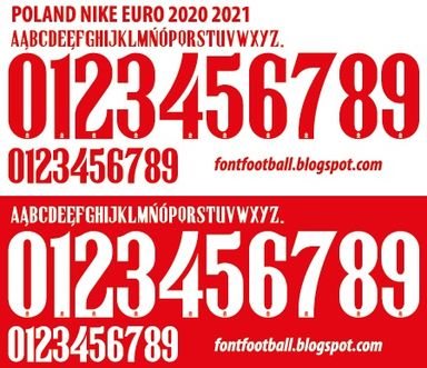 Font Vector Poland Euro 2020 2021 kit