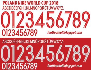 Font Vector Poland World Cup 2018 kit