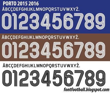 Font Vector Porto UCL 2015 2016 Shirt