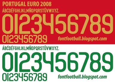 Font Vector Portugal Euro 2008 kit