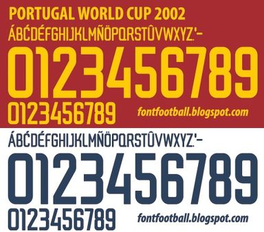 Font Vector Portugal World Cup 2002 kit